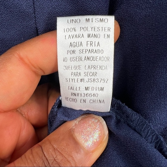 L’Atiste blue long sleeve shirt romper M - Picture 8 of 9